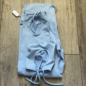 NEW WITH TAGS AERIE BLUE TIE STRING LEGGINGS